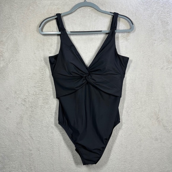 Miraclesuit Other - Miraclesuit One Piece Swimsuit Women 14 Black Twist Front Tummy Control 60083